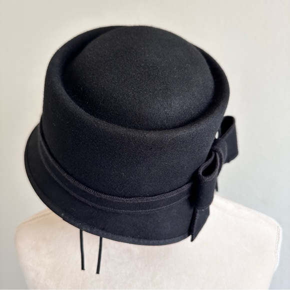 Scala Pronto Black 100% Wool Hat One Size EUC - Picture 12 of 13